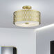 Vistaview 3 Light 15 inch Soft Gold Semi-Flush Ceiling Light
