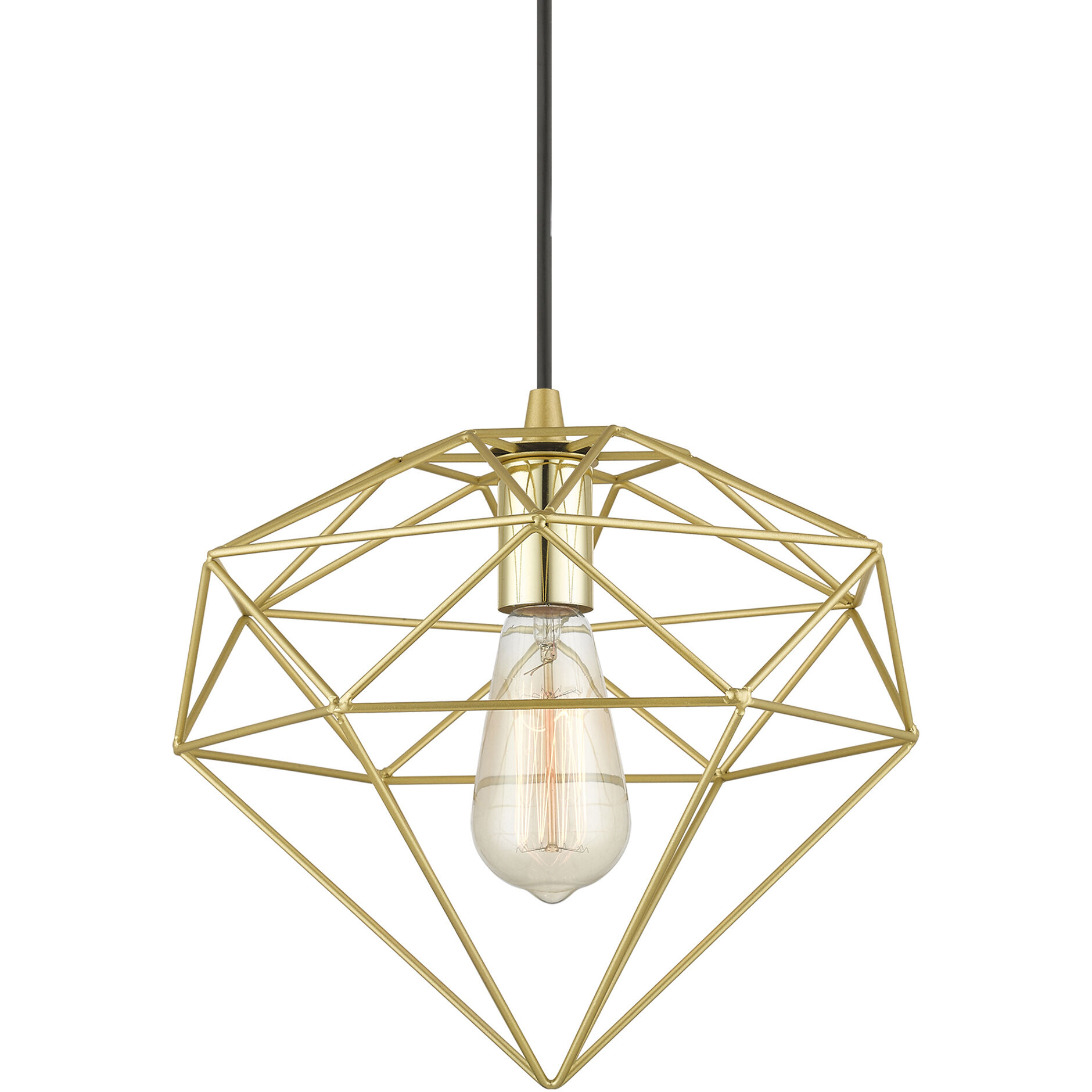 Knox 1 Light 11 inch Soft Gold with Polished Brass Accents Pendant Ceiling Light