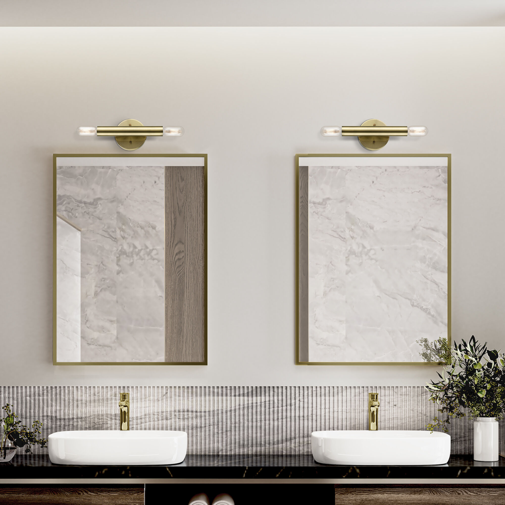 Copenhagen 2 Light 5 inch Antique Brass ADA ADA Wall Sconce Wall Light