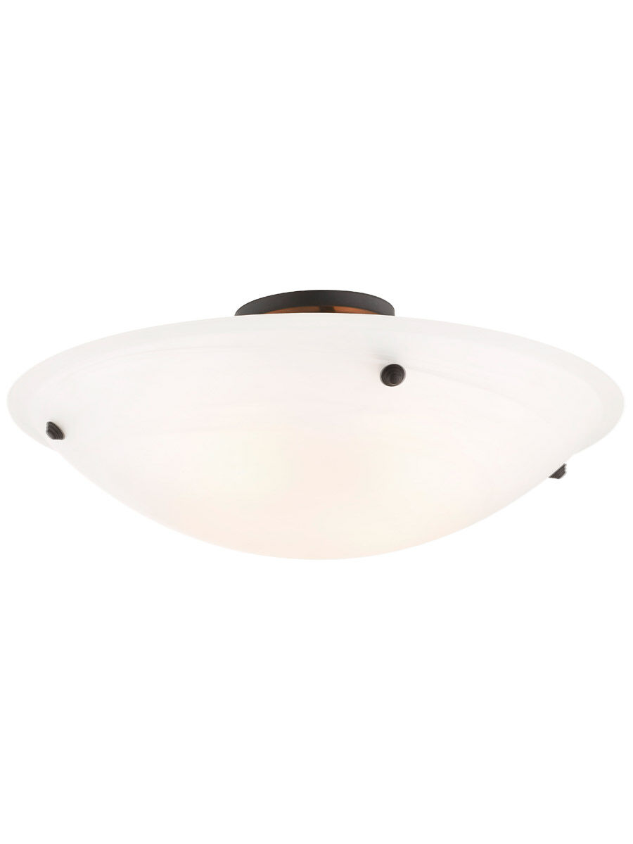 Oasis 4 Light 24 inch Bronze Semi-Flush Mount Ceiling Light