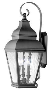Exeter 3 Light 29 inch Black Outdoor Wall Lantern