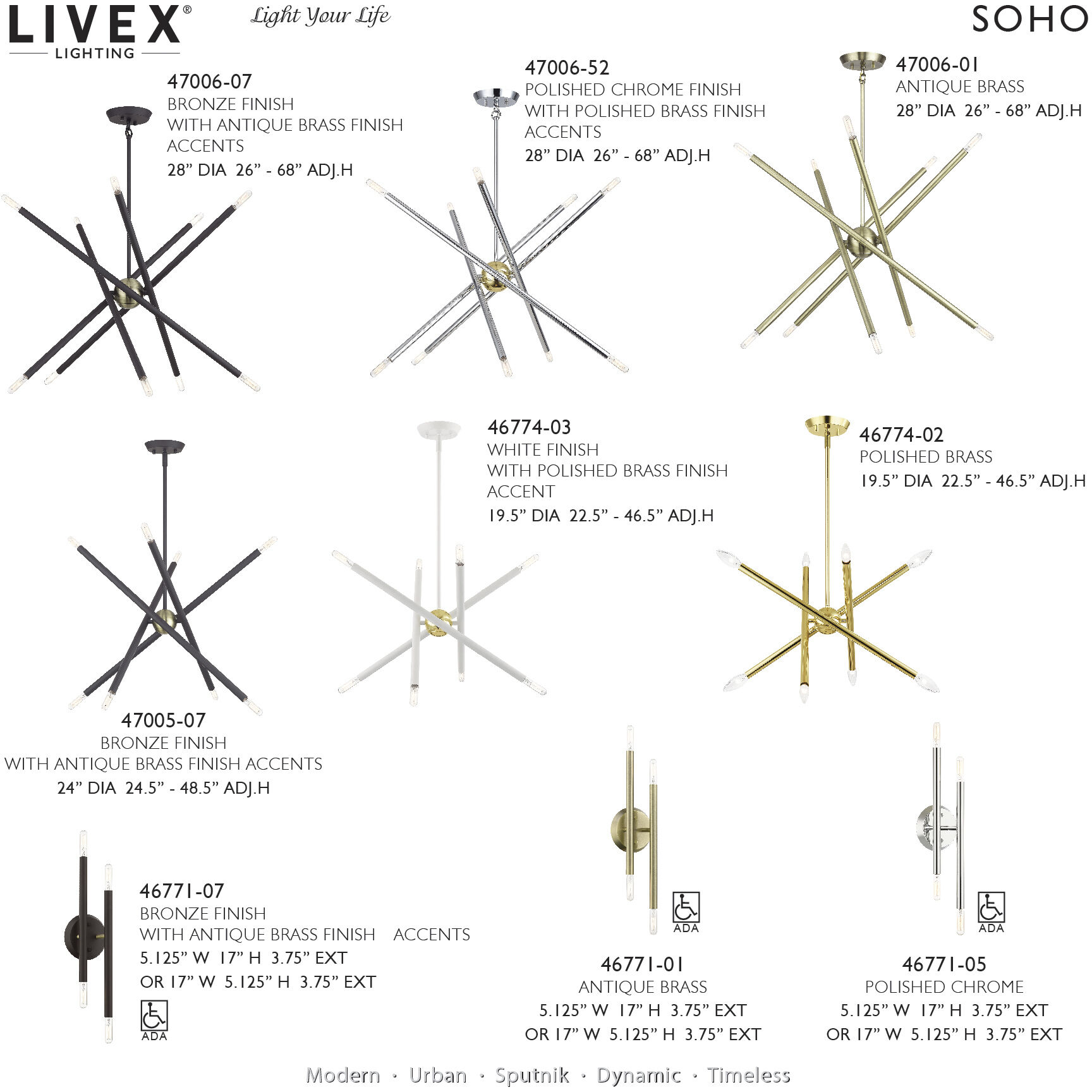 Soho 10 Light 28 inch Bronze with Antique Brass Accents Chandelier Ceiling Light