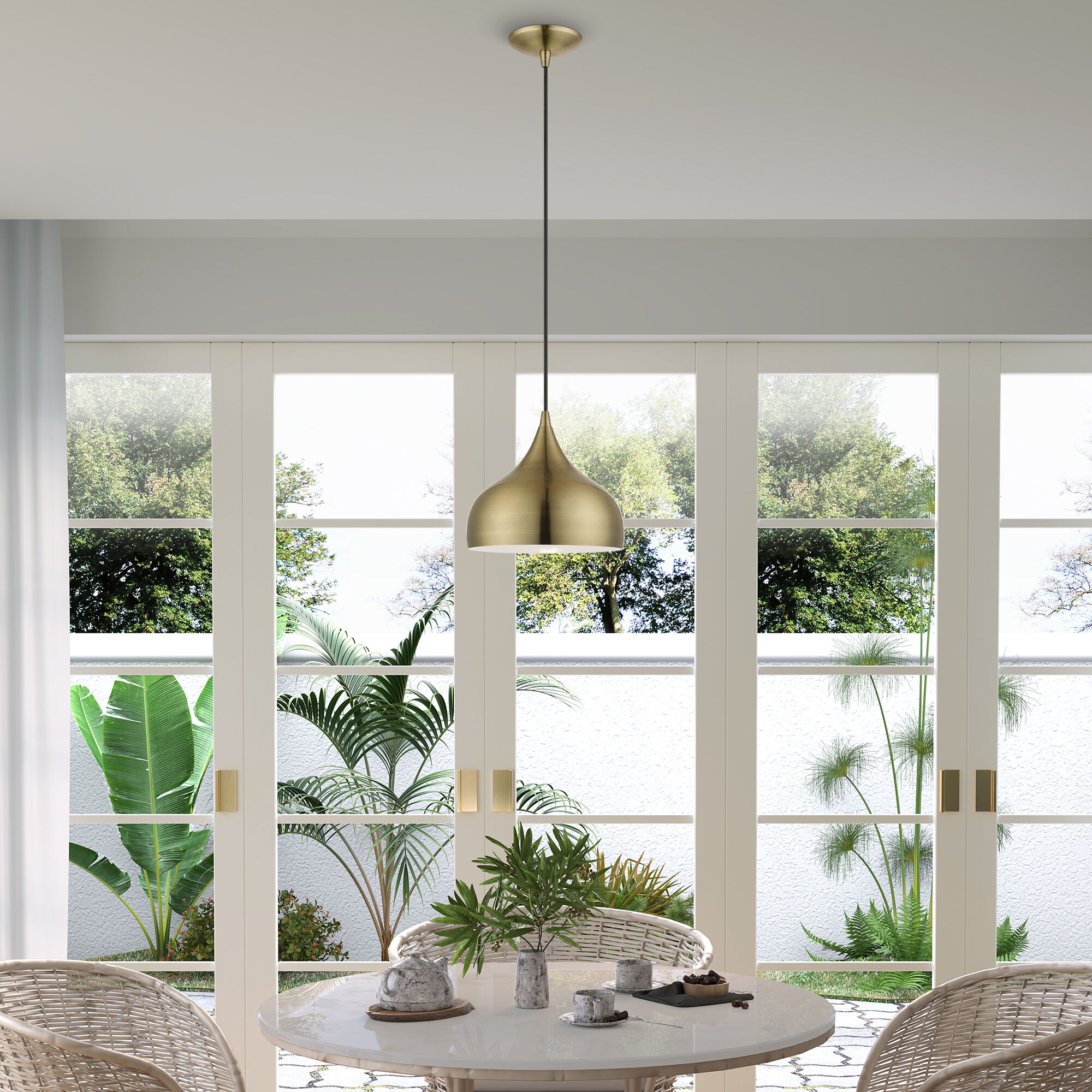 Amador 1 Light 10 inch Antique Brass Pendant Ceiling Light