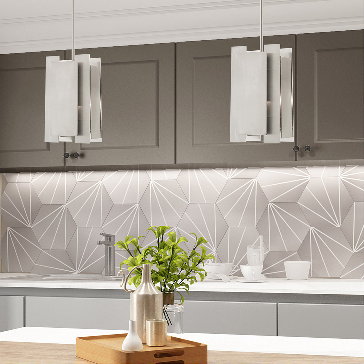 Varick 1 Light 7 inch Brushed Nickel Mini Pendant Ceiling Light