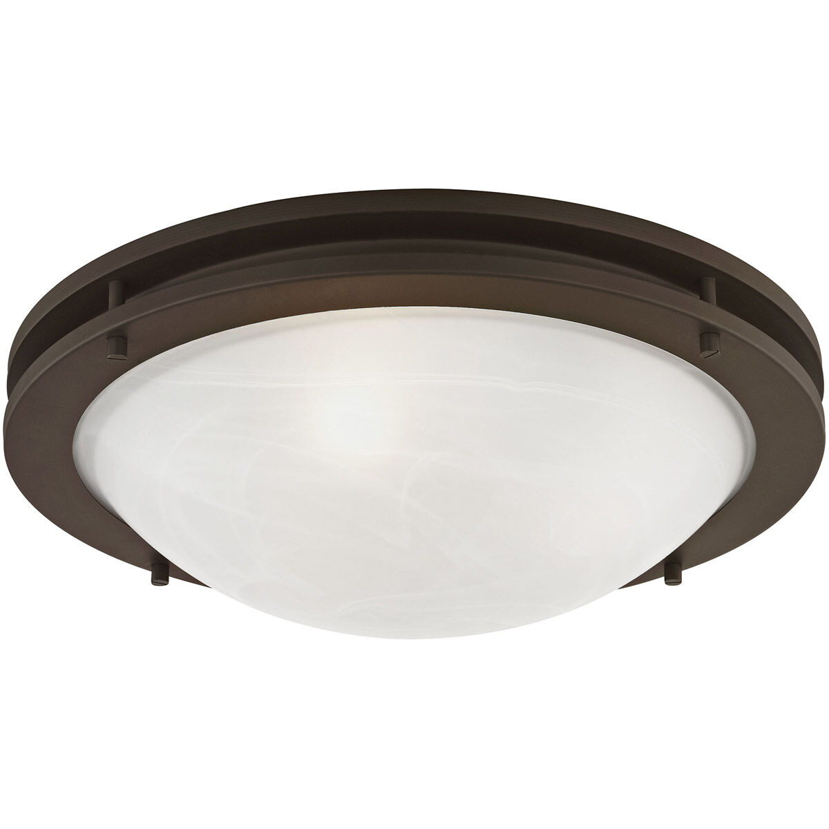 Ariel 3 Light 17 inch Bronze Flush Mount Ceiling Light