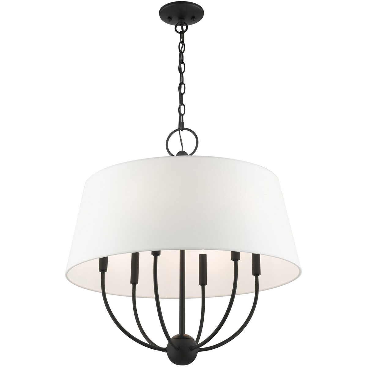 Ridgecrest 6 Light 24 inch Black Pendant Chandelier Ceiling Light