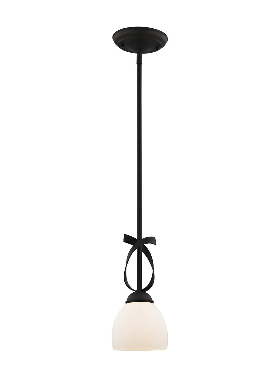 Brookside 1 Light 6 inch Black Mini Pendant Ceiling Light