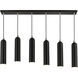 Ardmore 6 Light 44 inch Shiny Black Linear Pendant Ceiling Light