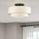 Manorwood 3 Light 18 inch English Bronze Large Semi-Flush Ceiling Light, Large