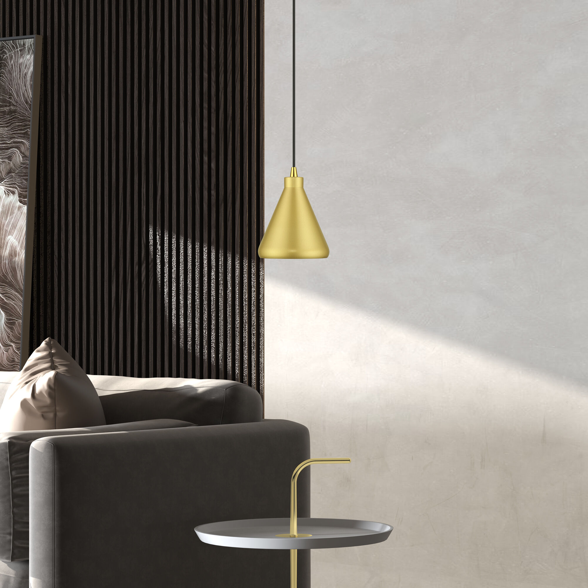 Geneva 1 Light 7 inch Soft Gold with Polished Brass Accents Mini Pendant Ceiling Light