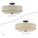 Bellingham 4 Light 18 inch Bronze Semi Flush Mount Ceiling Light, Large