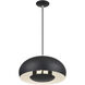 Domma 3 Light 17 inch Black with Brushed Nickel Accents Pendant Ceiling Light