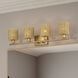 Weavington 4 Light 35.5 inch Antique Gold Leaf Vanity Wall Sconce Wall Light