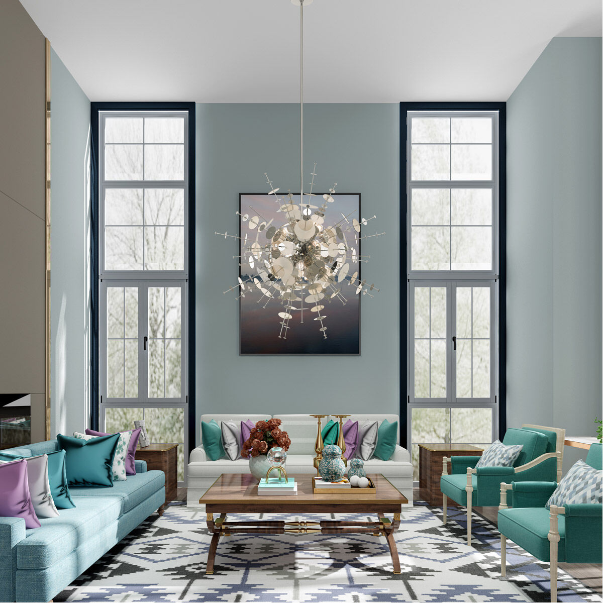 Circulo 12 Light 50 inch Polished Chrome Grand Foyer Pendant Chandelier Ceiling Light