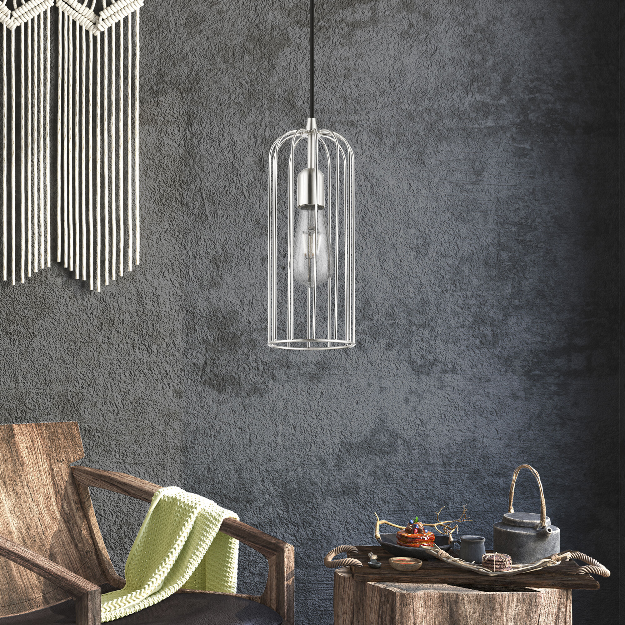 Glenbrook 1 Light 5 inch Brushed Nickel Pendant Ceiling Light