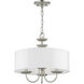 Brookdale 3 Light 16 inch Brushed Nickel Pendant Chandelier Ceiling Light