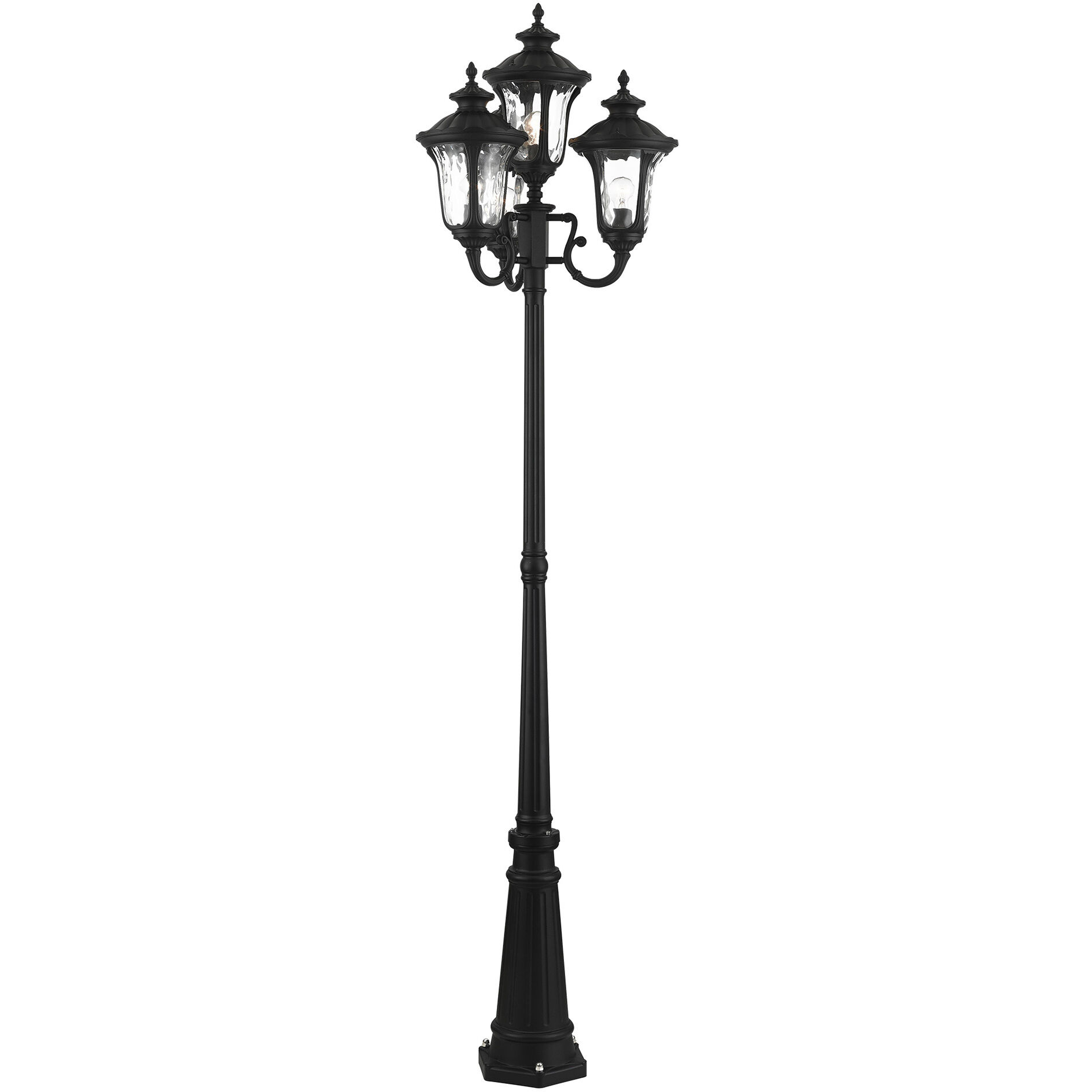 Oxford 4 Light 93 inch Textured Black Outdoor Post Light 