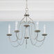 Alessia 5 Light 24 inch Brushed Nickel Chandelier Ceiling Light