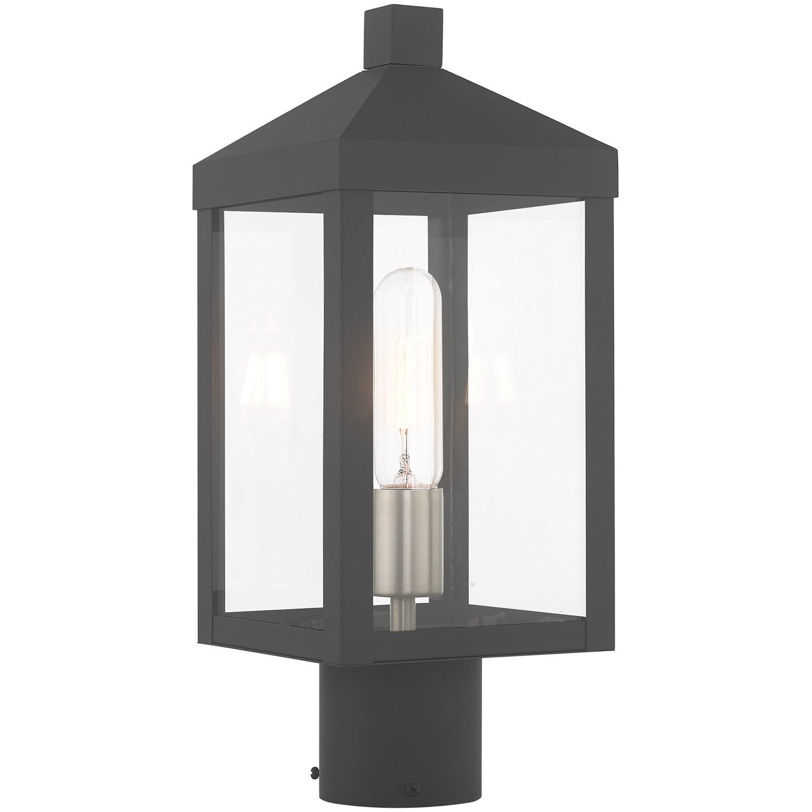 Nyack 1 Light 15 inch Scandinavian Gray Outdoor Post Top Lantern