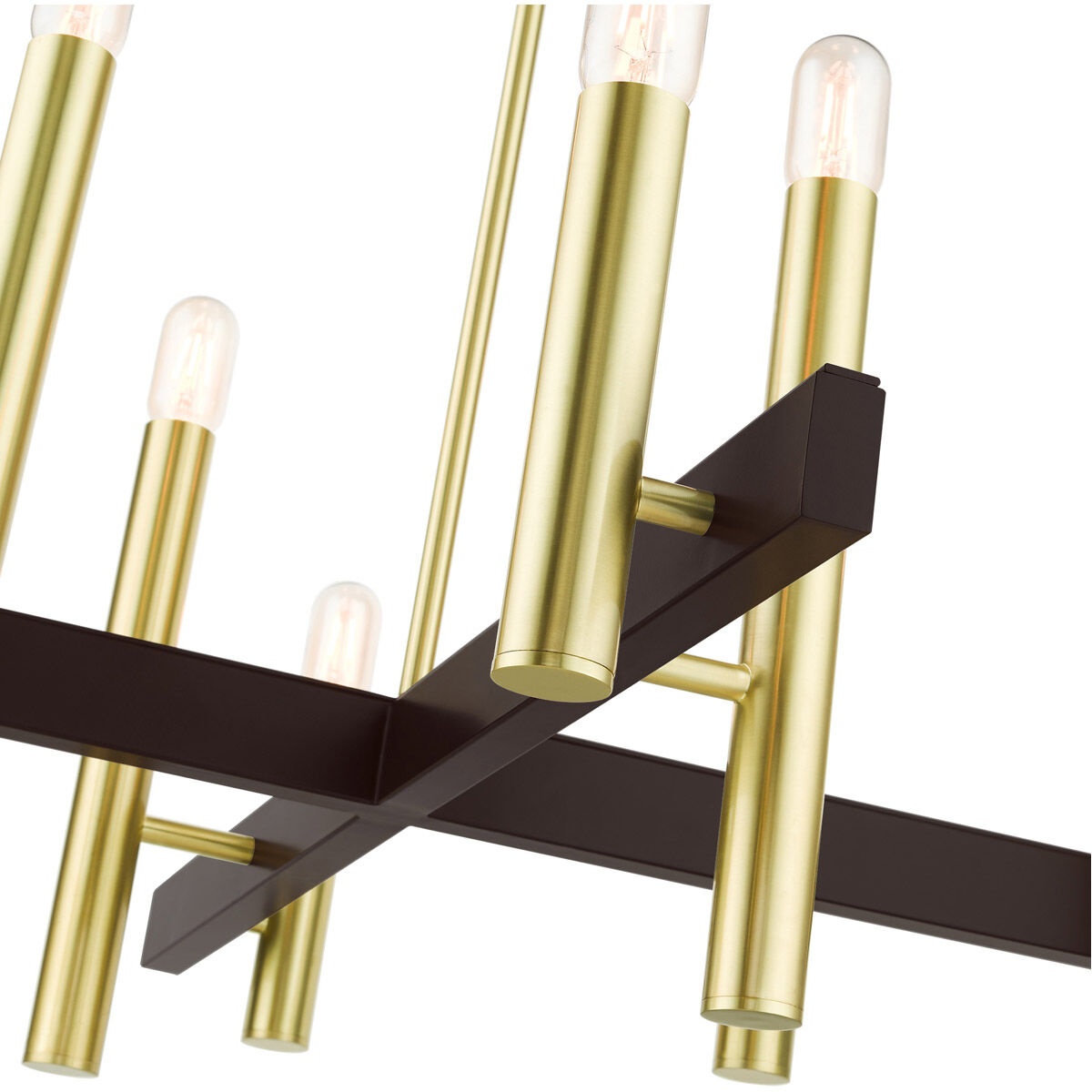 Helsinki 8 Light 38 inch Satin Brass Chandelier Ceiling Light