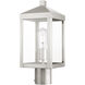 Nyack 1 Light 15 inch Brushed Nickel Outdoor Post Top Lantern