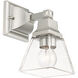 Mission 1 Light 5 inch Brushed Nickel Sconce Wall Light
