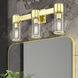 Quincy 3 Light 22.5 inch Polished Brass Vanity Wall Sconce Wall Light
