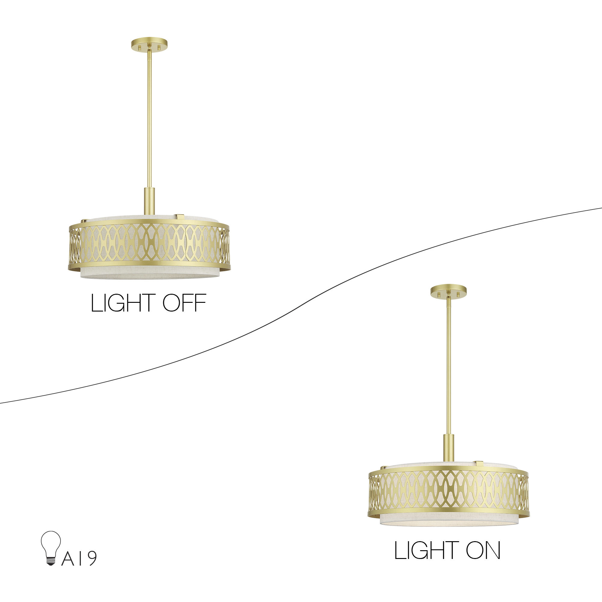 Vistaview 4 Light 21 inch Soft Gold Pendant Chandelier Ceiling Light