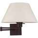 Allison 25 inch 100.00 watt Bronze Swing Arm Wall Lamp Wall Light
