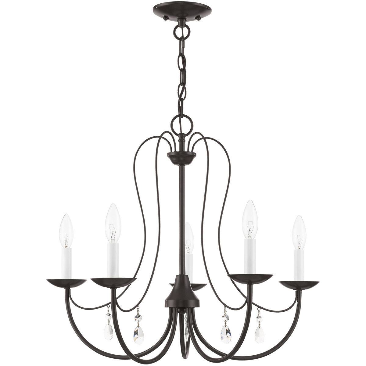 Mirabella 5 Light 24 inch English Bronze Chandelier Ceiling Light