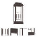 Princeton 3 Light 28.5 inch Bronze Outdoor Wall Lantern