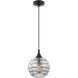 Art Glass 1 Light 9 inch English Bronze Mini Pendant Ceiling Light