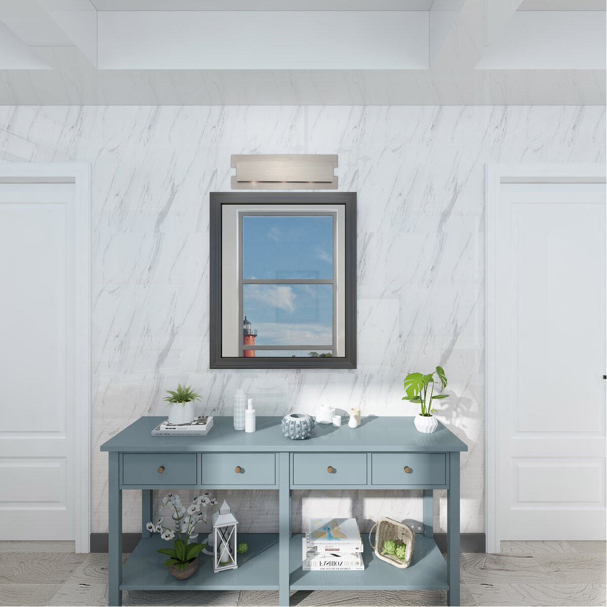 Varick 3 Light 8 inch Brushed Nickel Bath Vanity Wall Light