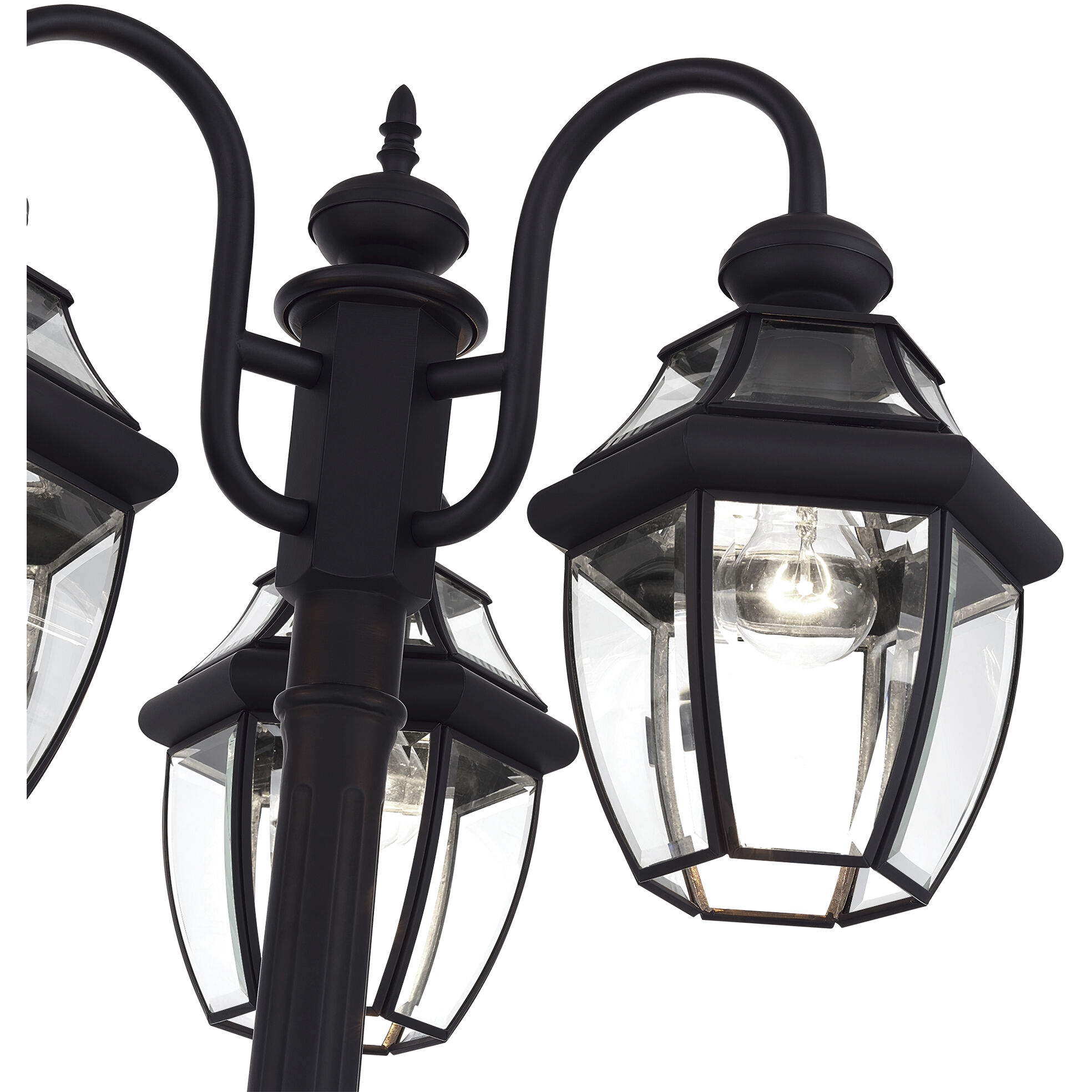 Monterey 3 Light 80.13 inch Black Outdoor 3 Head Post Light