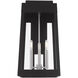 Oslo 3 Light 20 inch Black Outdoor Wall Lantern