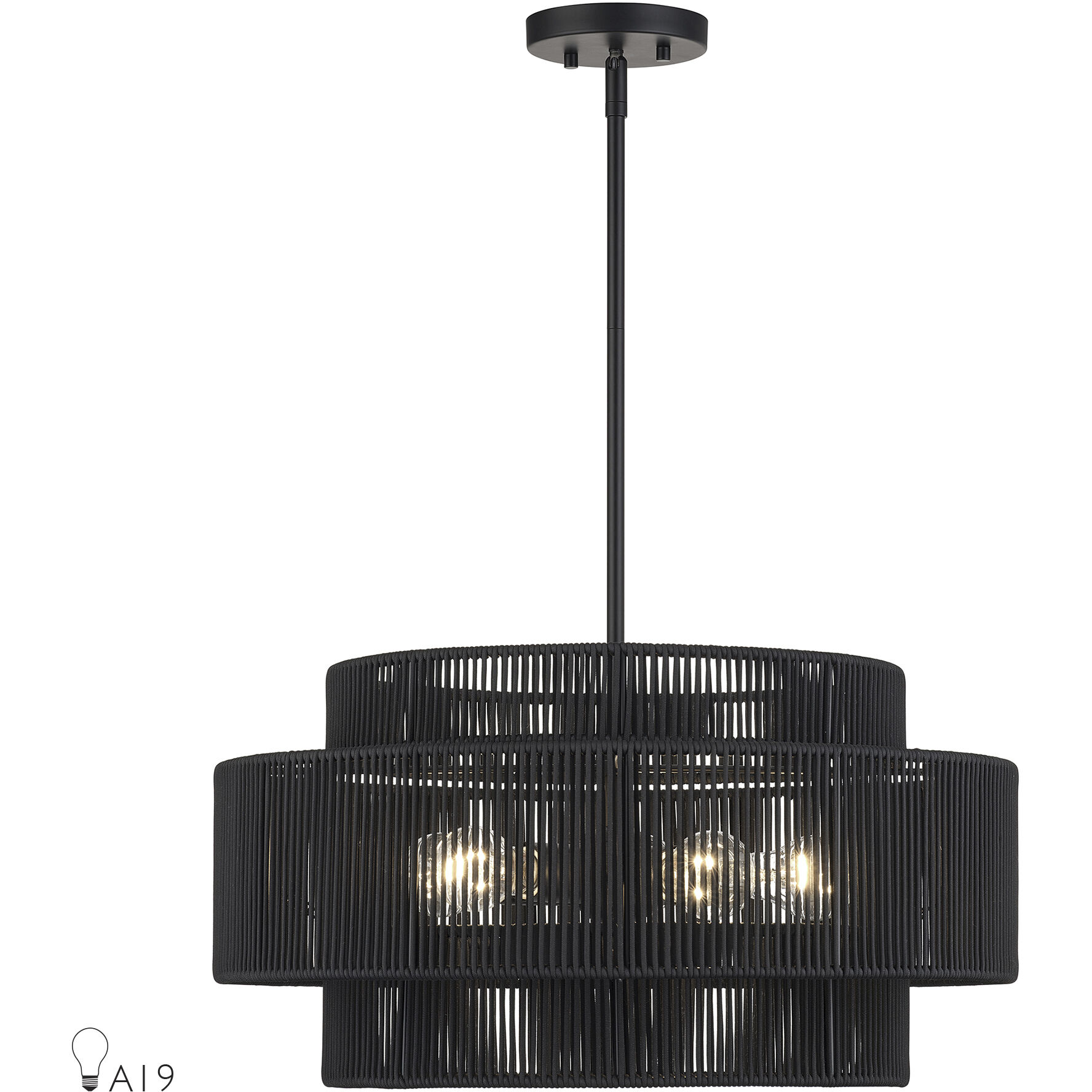 Acordia 5 Light 22 inch Black Pendant Chandelier Ceiling Light