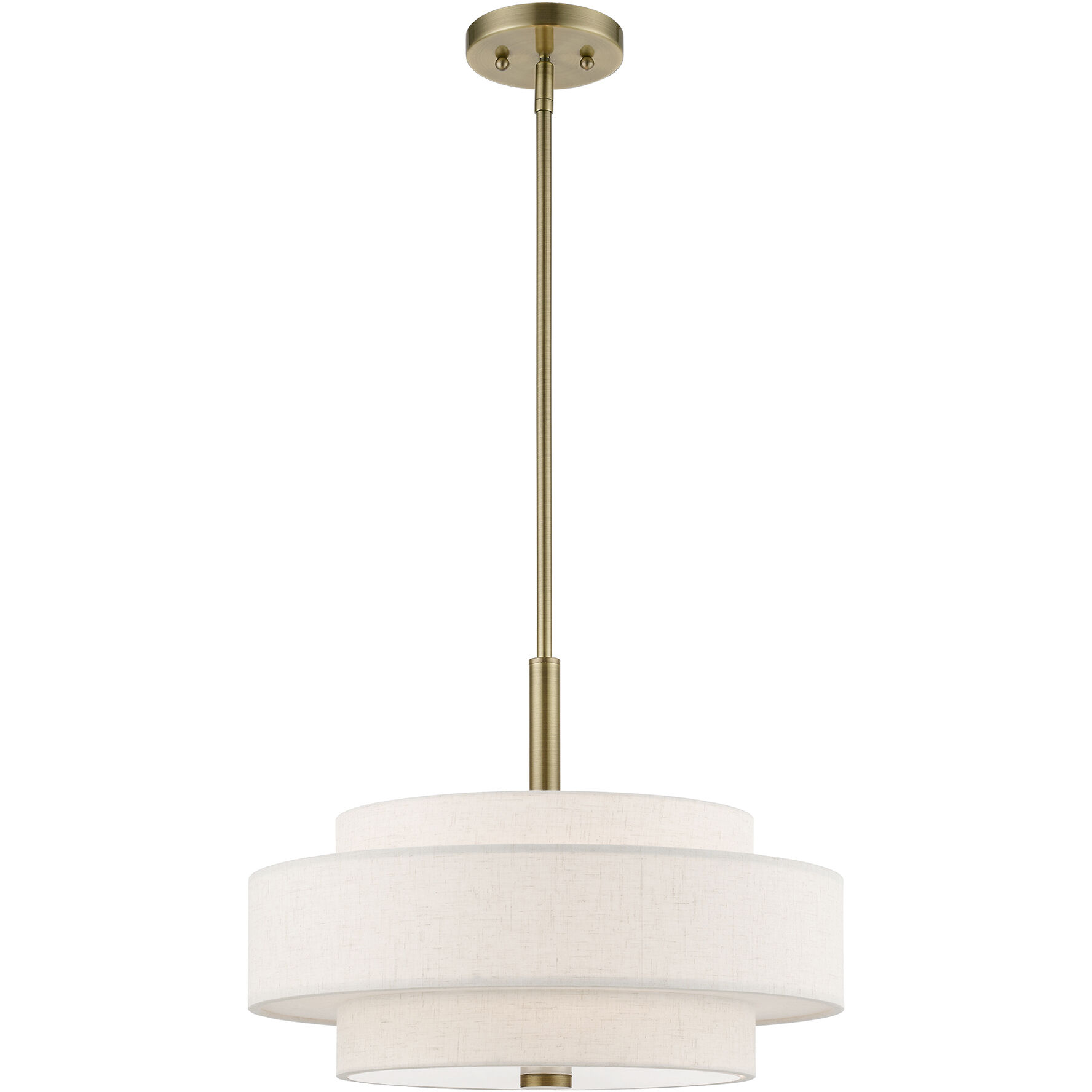 Monroe 4 Light 18 inch Antique Brass Pendant Chandelier Ceiling Light