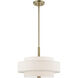 Monroe 4 Light 18 inch Antique Brass Pendant Chandelier Ceiling Light