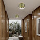 Zolana 2 Light 12 inch Antique Brass Medium Semi-Flush Ceiling Light, Medium