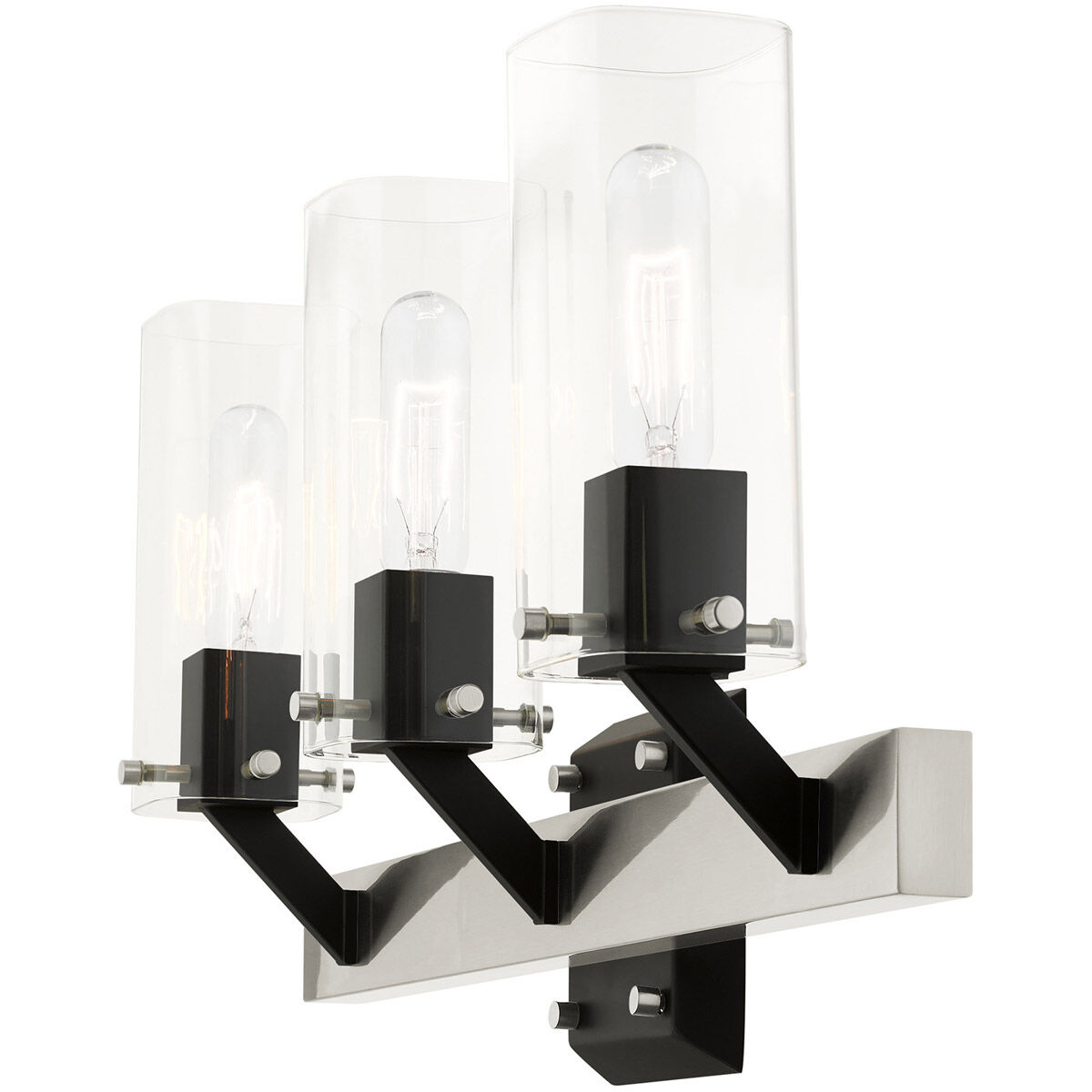 Beckett 3 Light 24 inch Brushed Nickel Vanity Sconce Wall Light