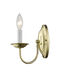 Home Basics 1 Light 4 inch Polished Brass Wall Sconce Wall Light