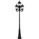 Hamilton 4 Light 95 inch Textured Black Outdoor Post Light