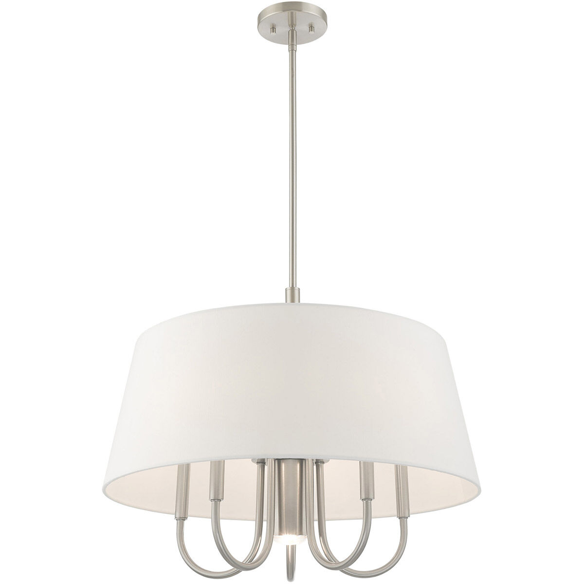 Belclaire 6 Light 24 inch Brushed Nickel Pendant Chandelier Ceiling Light