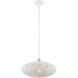 Charlton 1 Light 16 inch White with Brushed Nickel Accents Pendant Ceiling Light
