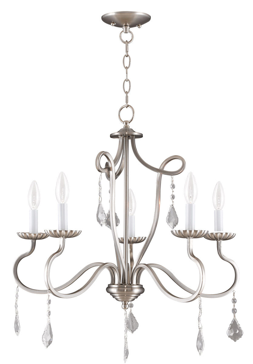 Callisto 5 Light 24 inch Brushed Nickel Chandelier Ceiling Light