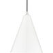 Dulce 1 Light 10 inch Shiny White with Polished Chrome Accents Pendant Ceiling Light