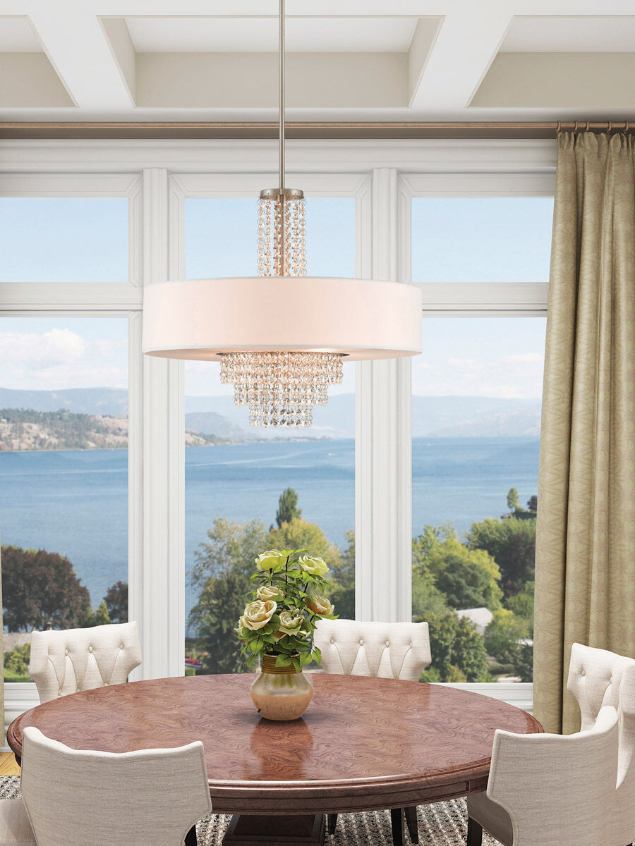 Carlisle 5 Light 22 inch Brushed Nickel Chandelier Ceiling Light