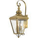 Cambridge 3 Light 29 inch Antique Brass Outdoor Wall Lantern