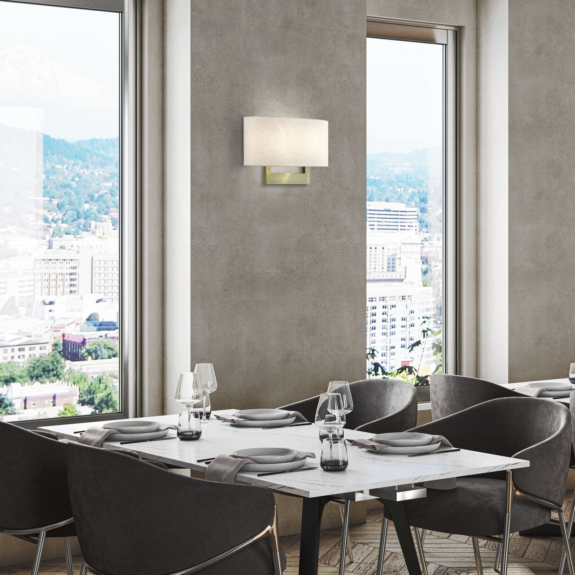 Allison Wall Sconce Wall Light in Antique Brass, Medium