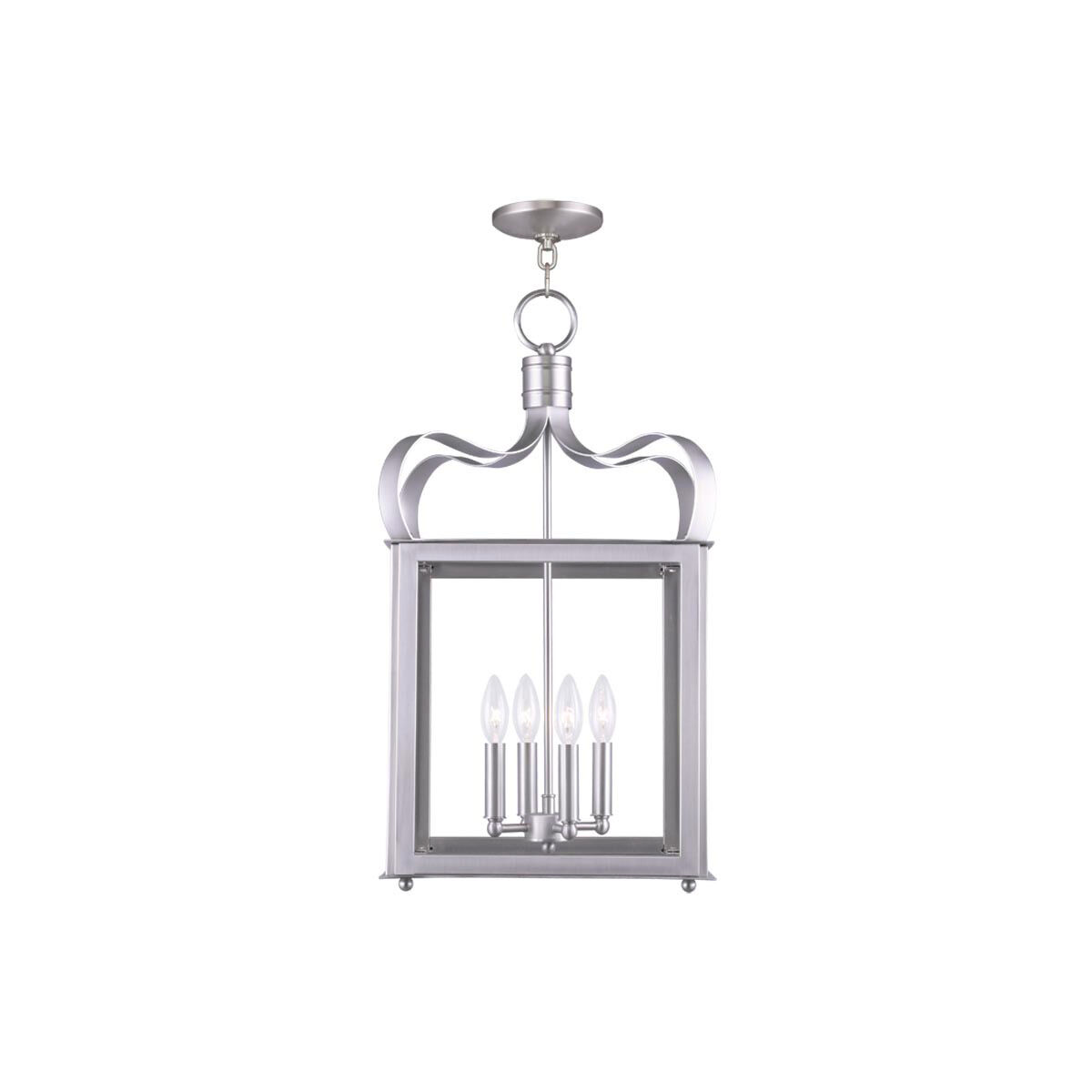 Garfield 4 Light 13.5 inch Brushed Nickel Chain Lantern
